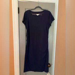 Boden Super flattering, soft navy dress EUC